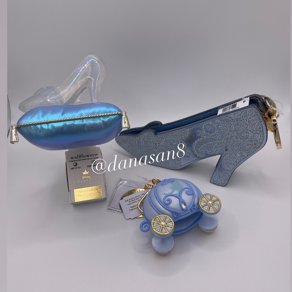 Bath and Body Works Disney Cinderella Set of Wallflower, Pocketbac and Coi…